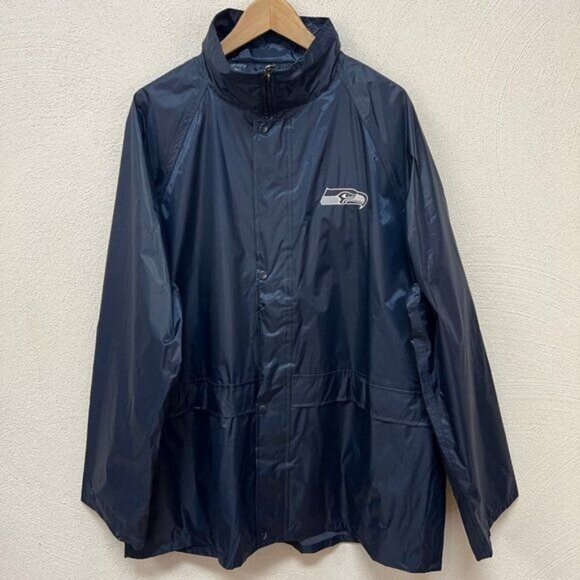 NWT Seattle Seahawks NFL Waterproof Snap/Zippered Jacket with Hood Size XL